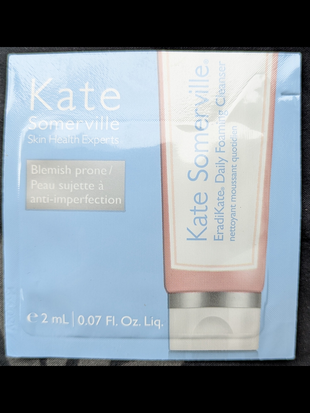 Kate Somerville Blue and Pink Sample Sachet - EradiKate Daily Foaming Cleanser